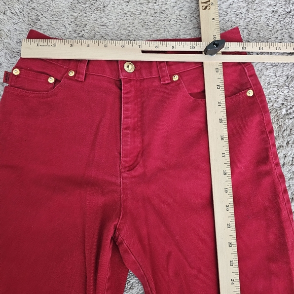 Lauren Ralph Lauren Jeans Co Red Petite Pants 6P Stretch - Picture 6 of 13